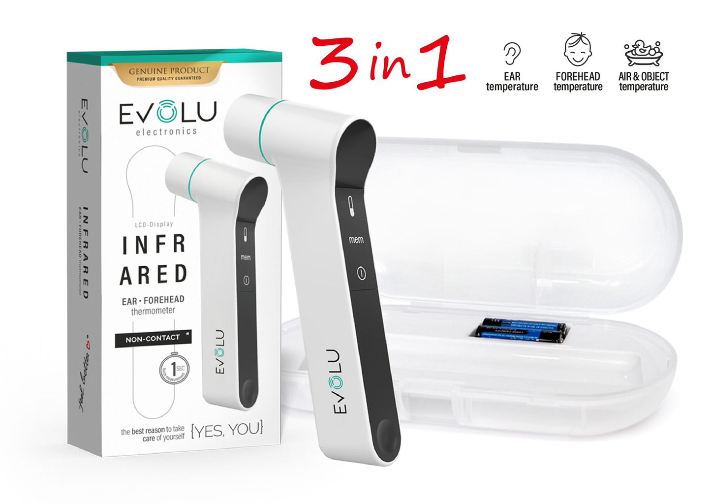 EVOLU 3-in-1 Infrarot Thermometer