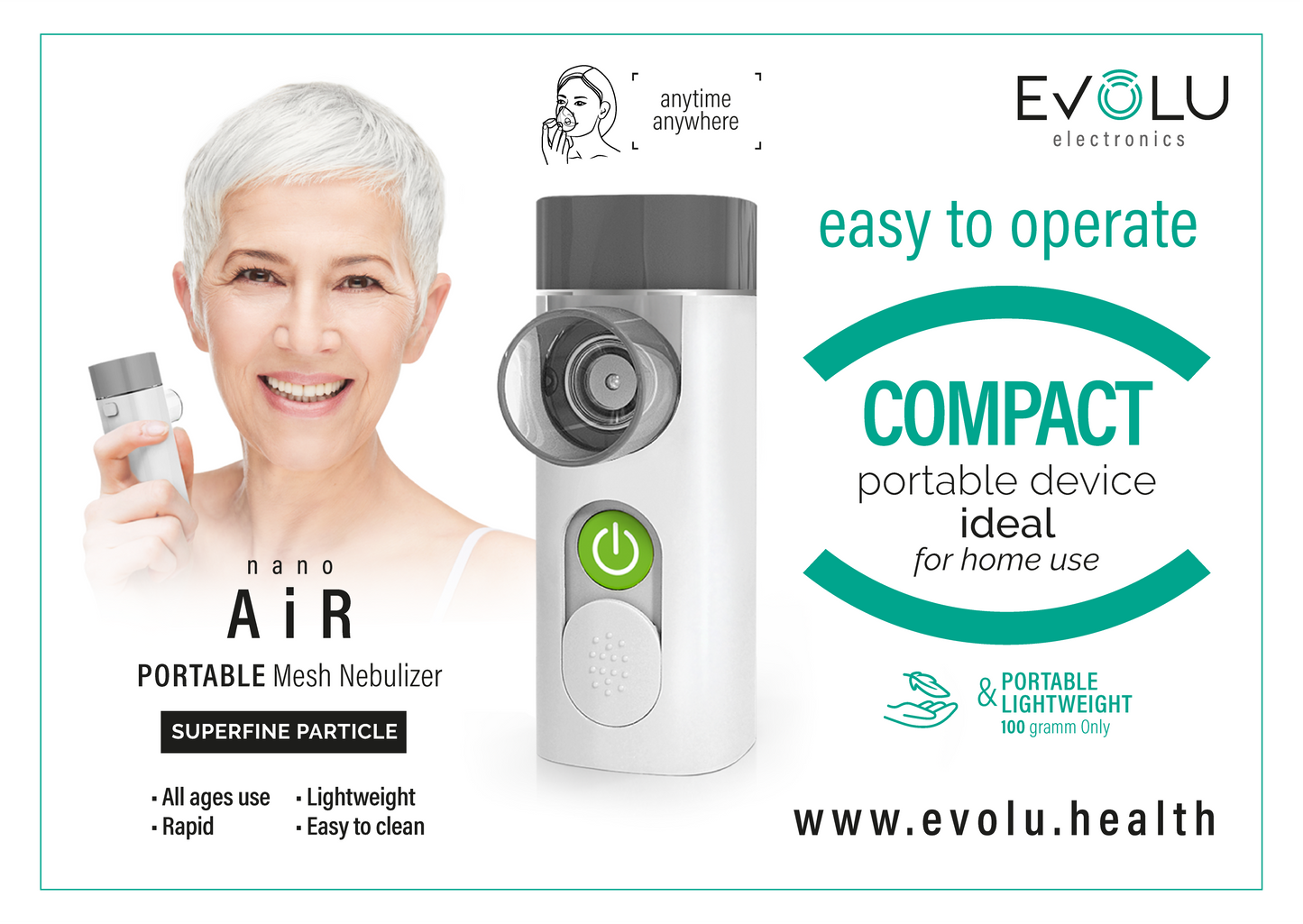 Evolu tragbares Vernebler Nano Air Inhalator